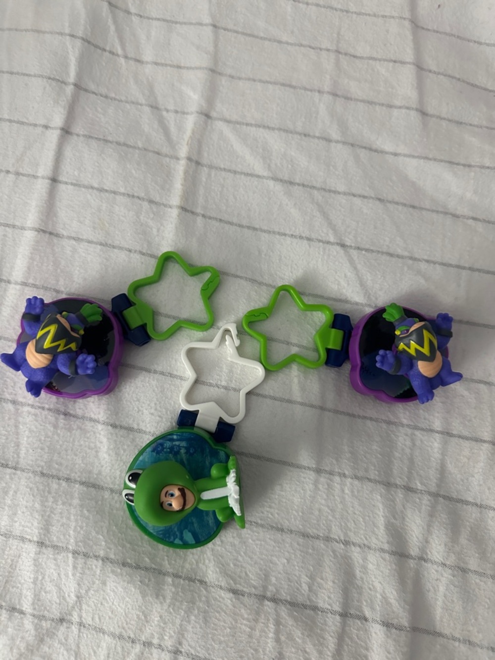 McDonald's Green and Purple Star Linkable Toy Set with Character Figures